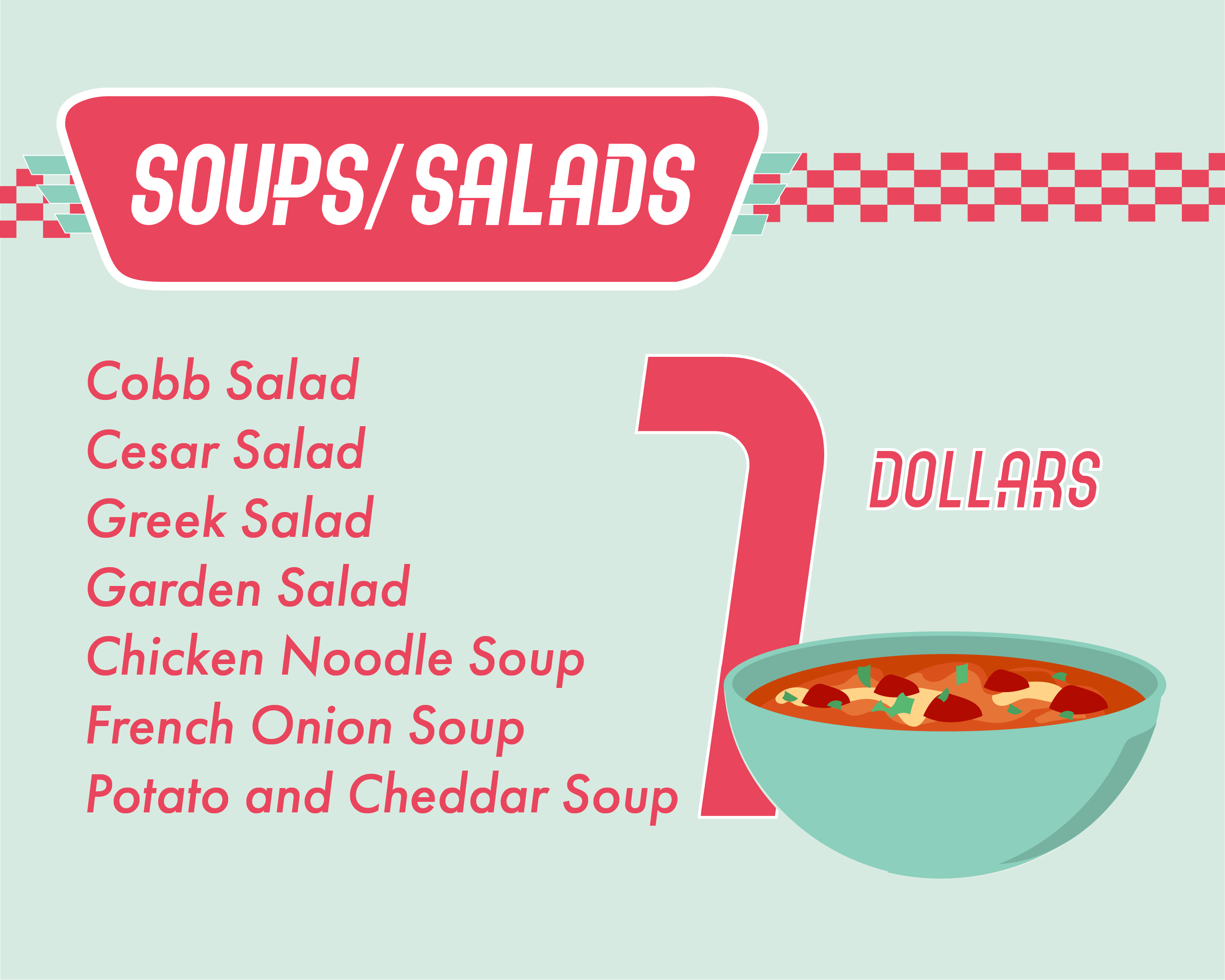 soups and salads menu